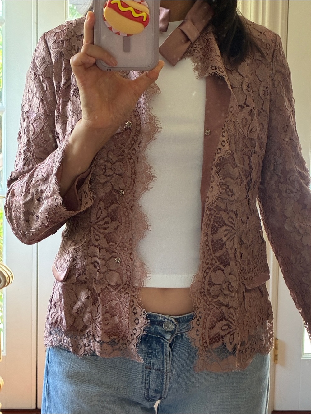 Vintage Dolce & Gabbana Lace Cardigan Top